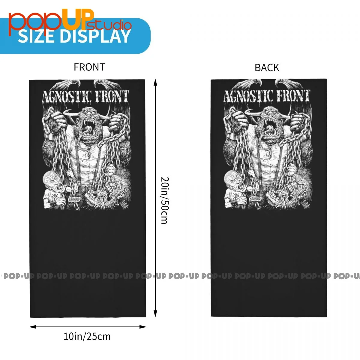 Agnostic Front Hardcore Punk Band Neck Gaiter Bandana Scarf Face Mask