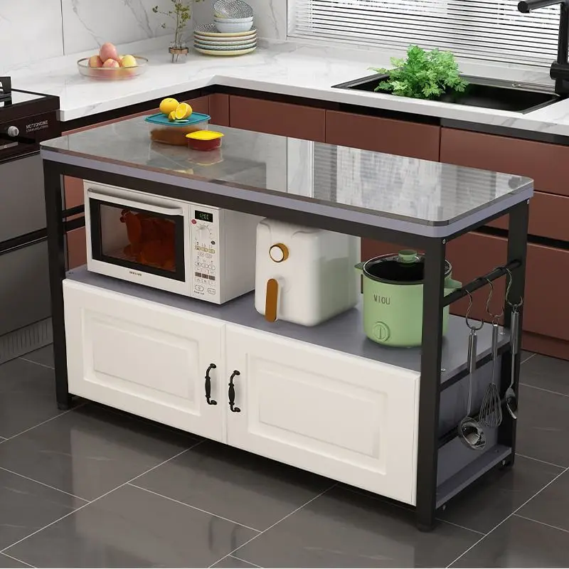 

Multifunctional Storage Cabinets for Kitchen, Rock Slab, Cutting Table, Floor to Ceiling, Microwave Shelving, Large Capacity, Ne