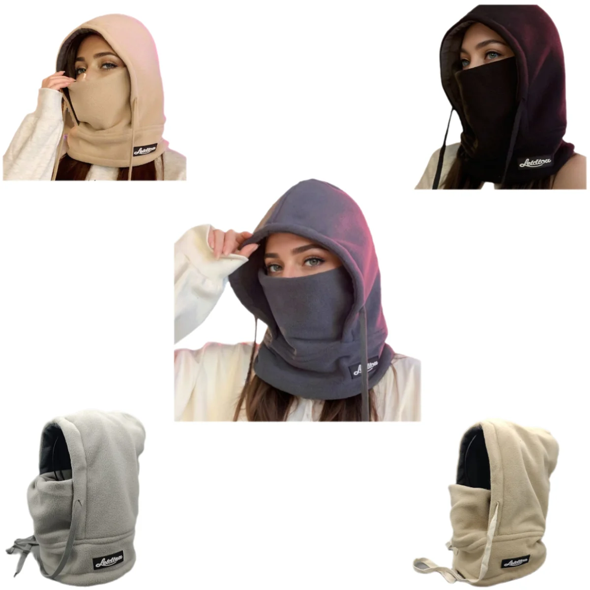 

Windproof Warm One-piece Hat Autumn Winter Outdoor Fleece Soft and Skin Friendly Brimless Hat Casual Versatile Trend Thermal Cap