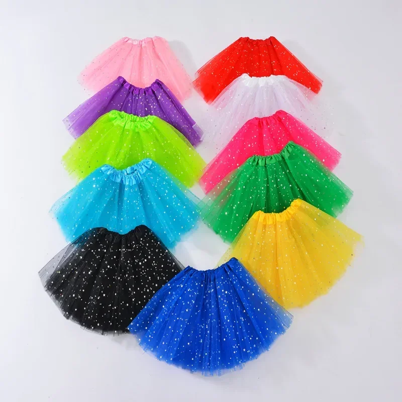 

Quality Children's Adult Puff Skirt Sequins Glittering Stars TUTU Dance Skirt Princess Skirt Wholesale Available In Stock