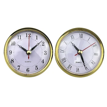 DIY 80 มม.นาฬิกาควอตซ์ใส่การเคลื่อนไหวรอบนาฬิกาใส่ส่วนคําโรมันข้างเตียงโบราณนาฬิกาโต๊ะเปลี่ยนชิ้นส่วนตกแต่ง ﻿