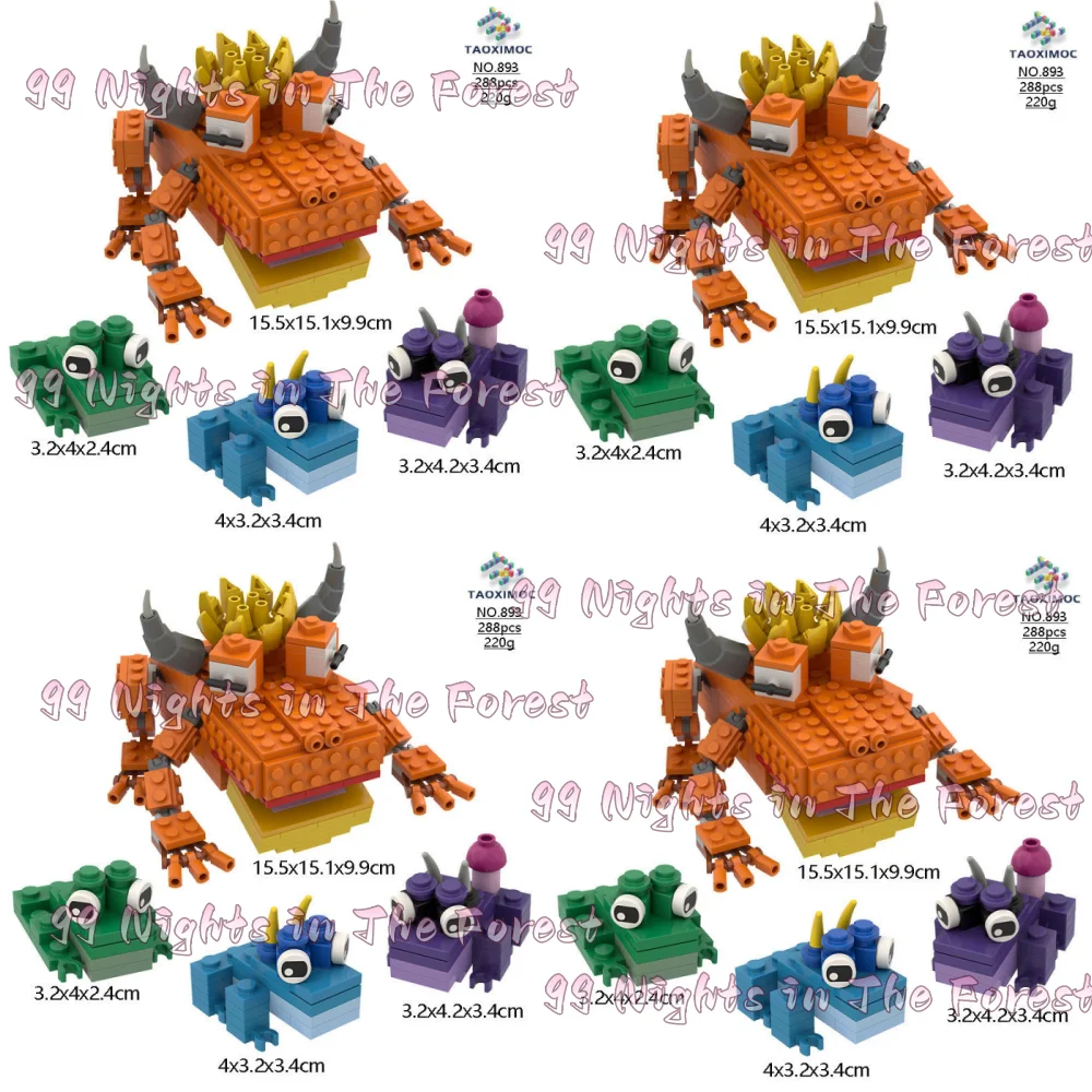 

99 ночей в лесу, игрушки, кирпичная фигурка ужасов, оленя, 99 ночей в лесу, строительные блоки для детей, строительная игрушка