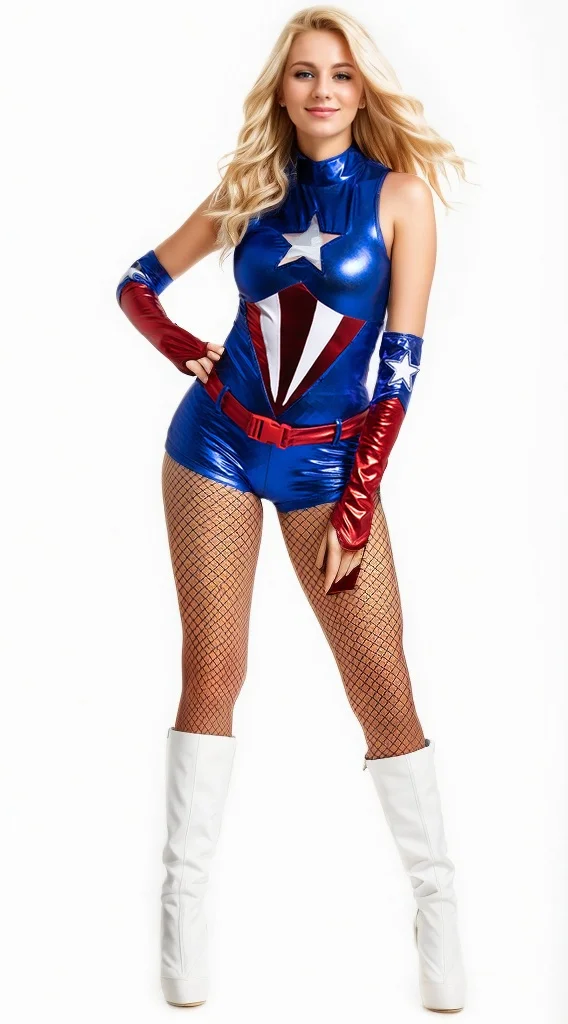 Women's Exclusive Sexy Halloween Deluxe Crime Crusader Supergirl Costume