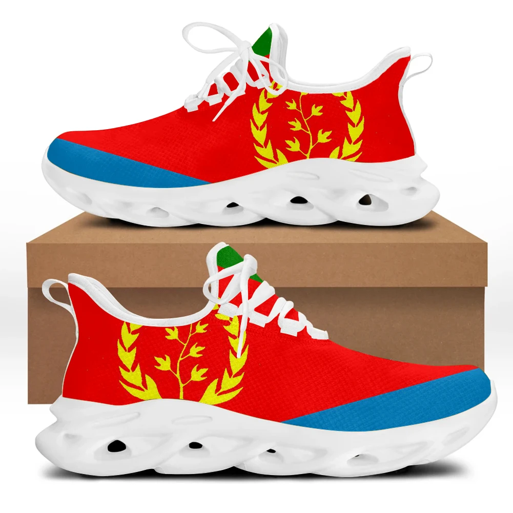 Belikome Eritrea Vlag Merk Ontwerp Vrouwen Wandelen Hardloopschoenen Gym Sportschoenen Casual Atletische Tennis Sneakers Sapatos Feminino