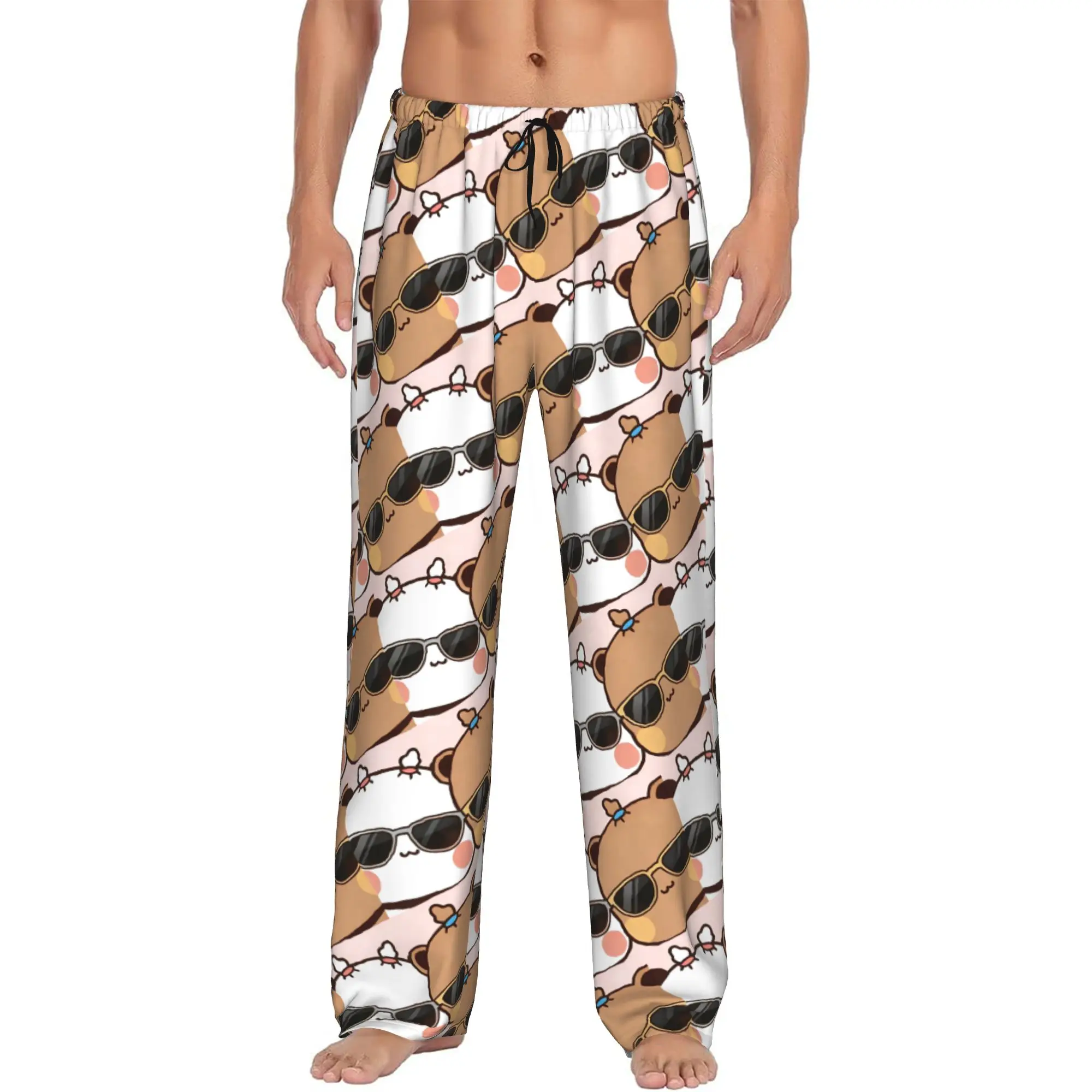 Custom Funny Bubu And Dudu Pajama Pants Men  Sleepwear Lounge Sleep Bottoms Stretch with Pockets