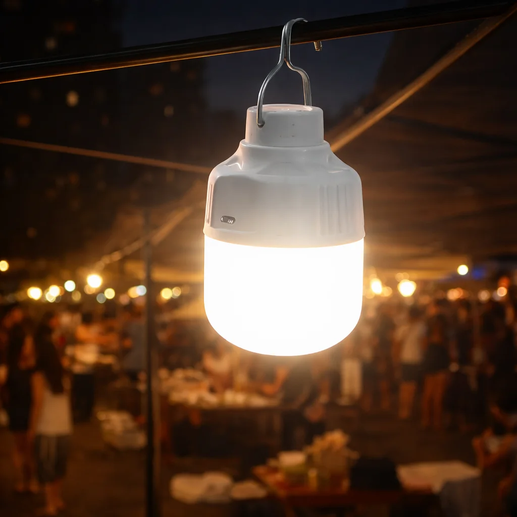 Linterna LED recargable por USB para acampar, luz portátil de alto brillo para exteriores, lámpara de tienda de emergencia para pesca, senderismo, uso nocturno