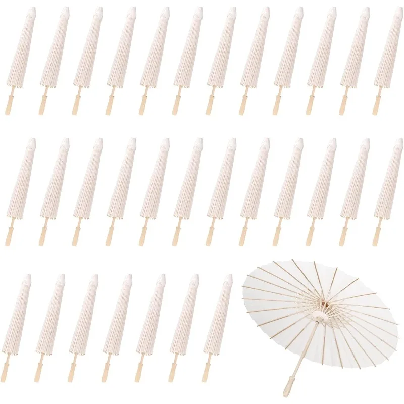 

23.6 Inch Paper Parasol Umbrellas Chinese Japanese Style DIY Umbrellas Decorative Vintage Decor for Weddi