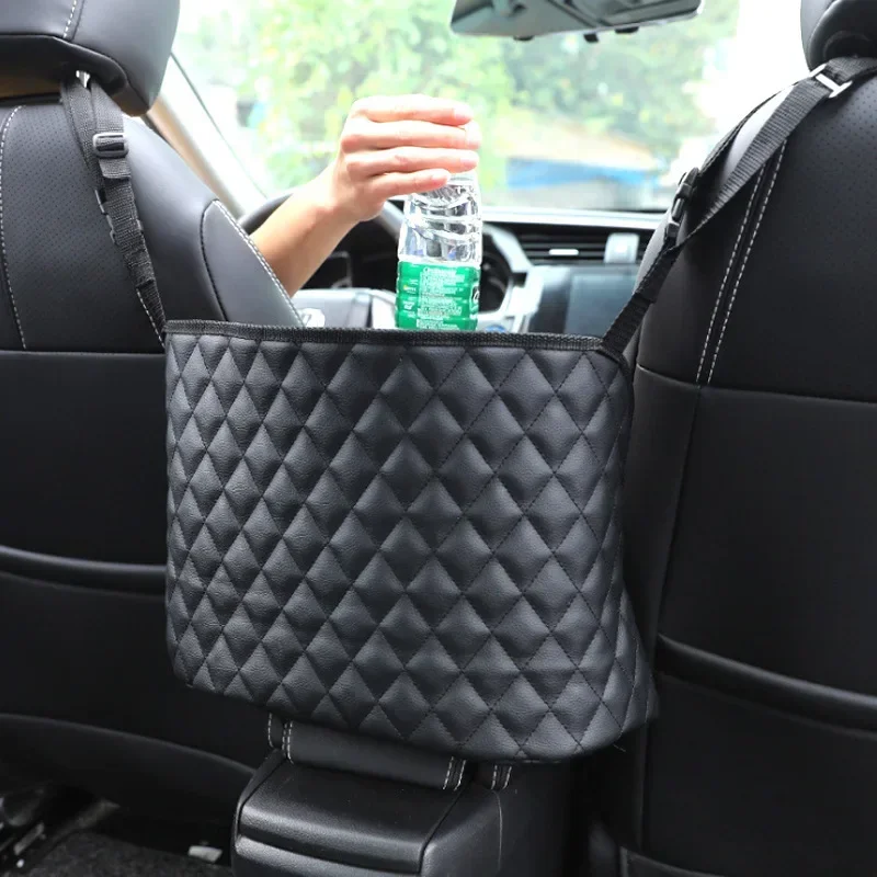 Car seat storage bag mesh storage bag handbag holder car interior storage and rear seat pet and child car mesh bag barrier