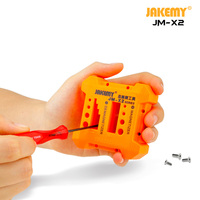 JAKEMY JM-X2 Multi Holes Screwdriver Magnetizer Demagnetizer Pick Up Tools Screwdriver Bit Fast Magnetization