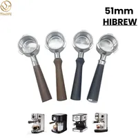 51mm Coffee Bottomless Portafilter Compatible with HiBREW H10B/H11/H8A/H5 Espresso Machine 2 Cups Filter Basket Included