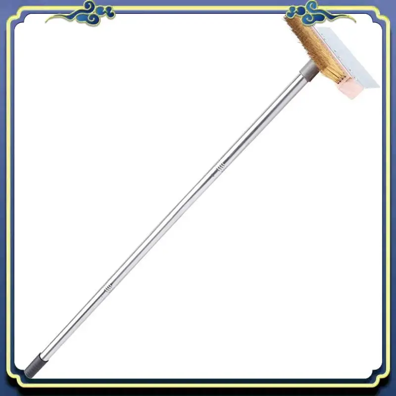 

A56P-Pizza Oven Brush Grill Brush Removable Long Pole Kitchen Restaurant Grill Cleaning Tool