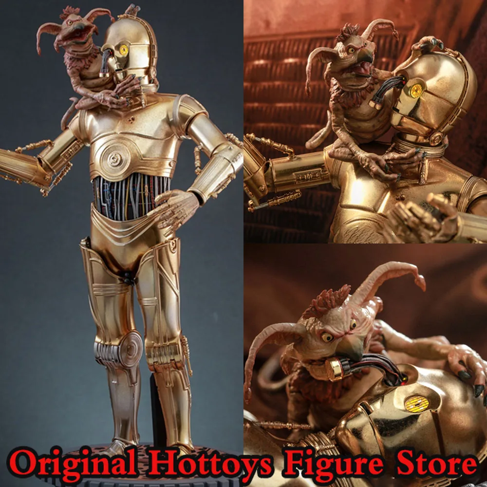 HOTTOYS HT HT 1/6 pria tentara bintang perang 3-kembali Jedi C-3PO Set lengkap 12 inci Model tokoh aksi