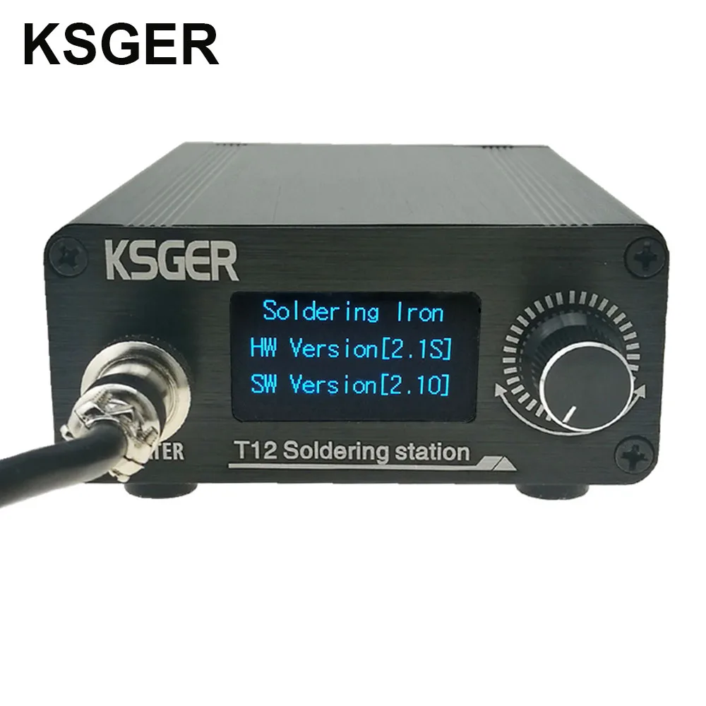 KSGER T12 Soldering Station Iron Tips STM32 V2.1S OLED DIY FX9501 Handle Electric Tools Welding Temperature Controller 75W