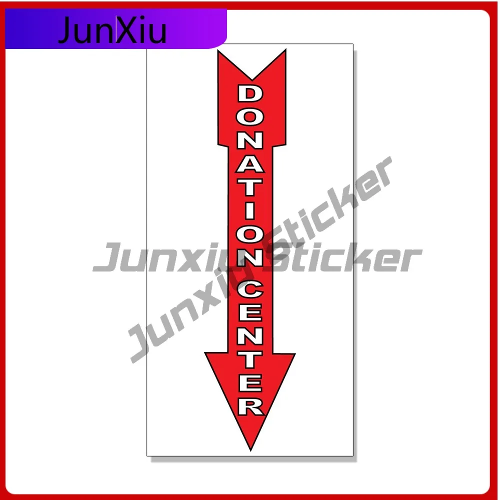 

Donation Center Arrow Cute Best Gift Waterproof Aesthetic Car Decal Sticker Vinyl Laptop Window Bumper Auto Exterior Decor