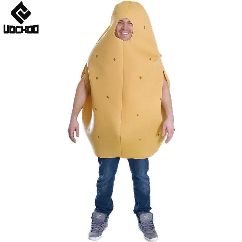 

Желтый картофельный костюм для косплея, карнавальное платье с овощами, праздничный наряд для вечеринки, сценическая парадная одежда для взрослых и мужчин, одежда Пурима