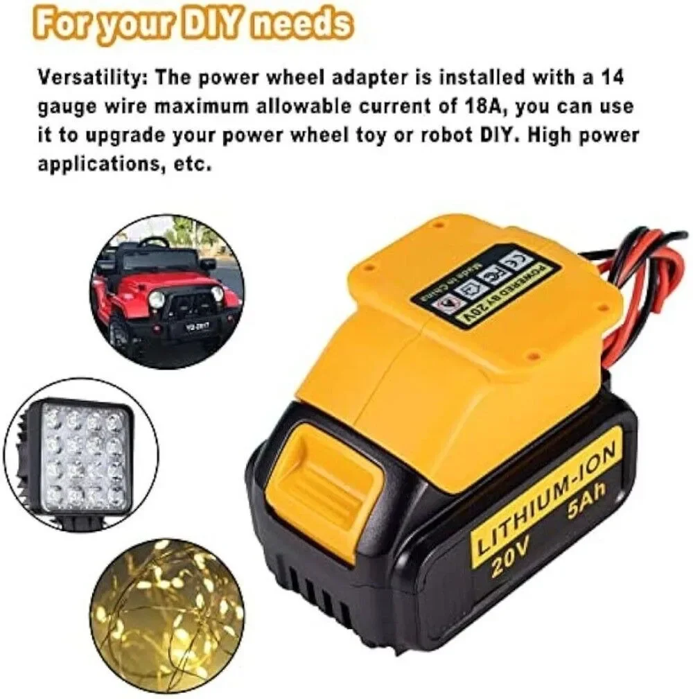 Imagem -03 - Step Down Regulador de Tensão Faça Você Mesmo Power Wheel Buck Boost para Dewalt 18v 20v Li-ion Battery 480w dc 18v para dc 12v 40a