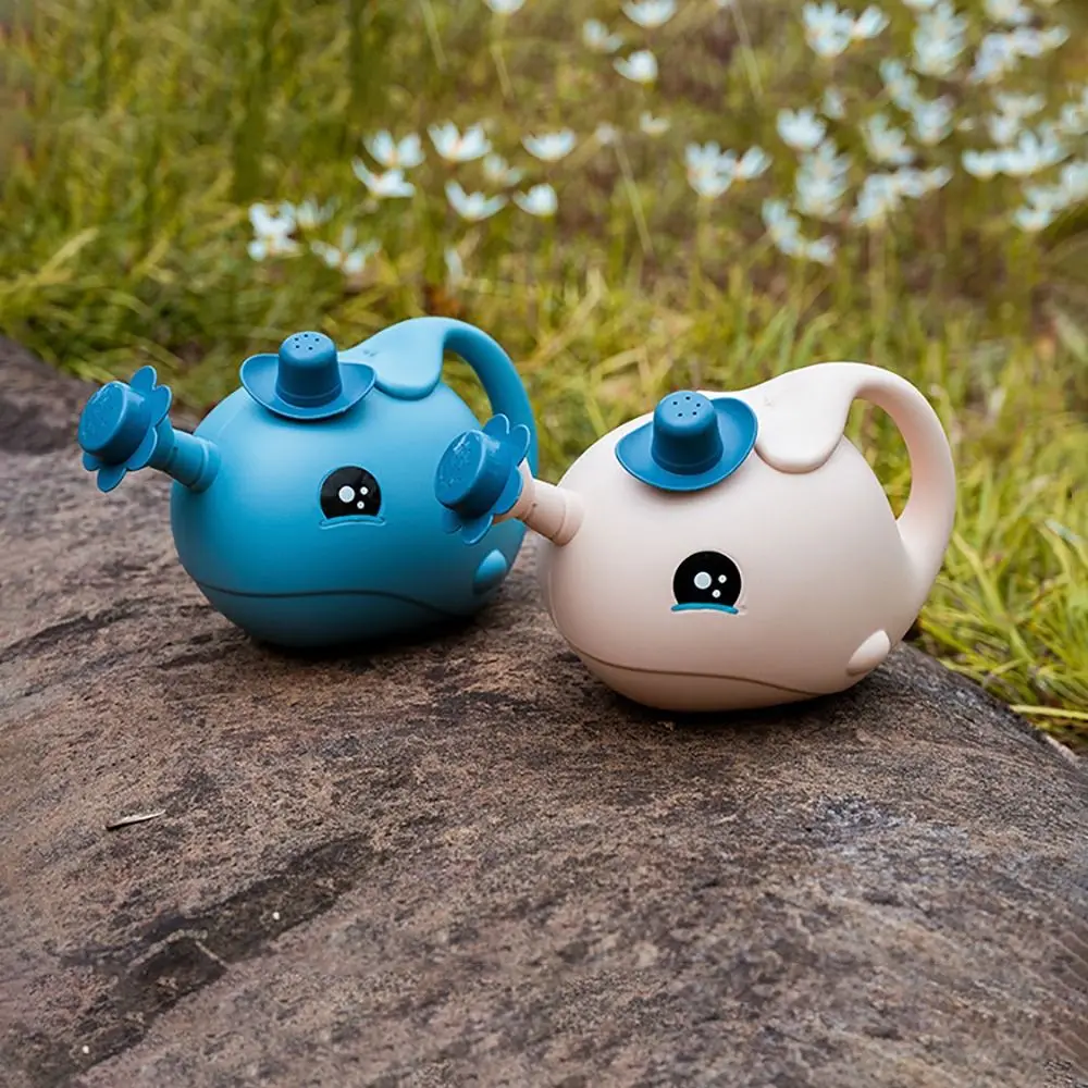 2200ml Outdoor Watering Can Kids Home Patio Lawn Gardening Irrigation Succulent Plant Cute Cartoon Whale Plastic Watering Pot