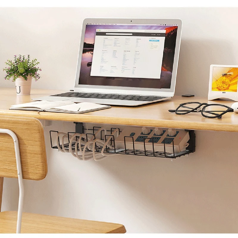 Under Desk Wire Storage Rack Under Desk Cable Organizer Wire Cable Tray Chic Wire Cable Management Under Table Storage Promotion