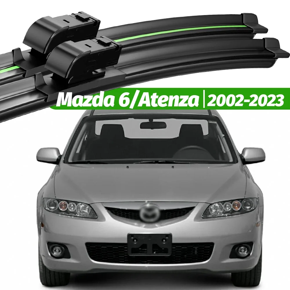 

For Mazda 6 Atenza GG GH GJ GL 2002-2023 2pcs Front Windshield Wiper Blades 2007 2012 2018 Windscreen Window Accessories