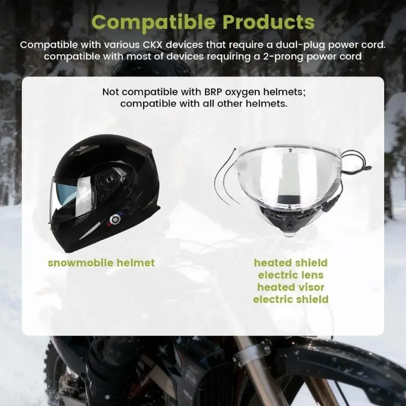 

Quick Heating Heated Cord Helmet RCAs Wire For Cold Weather Riding Sports