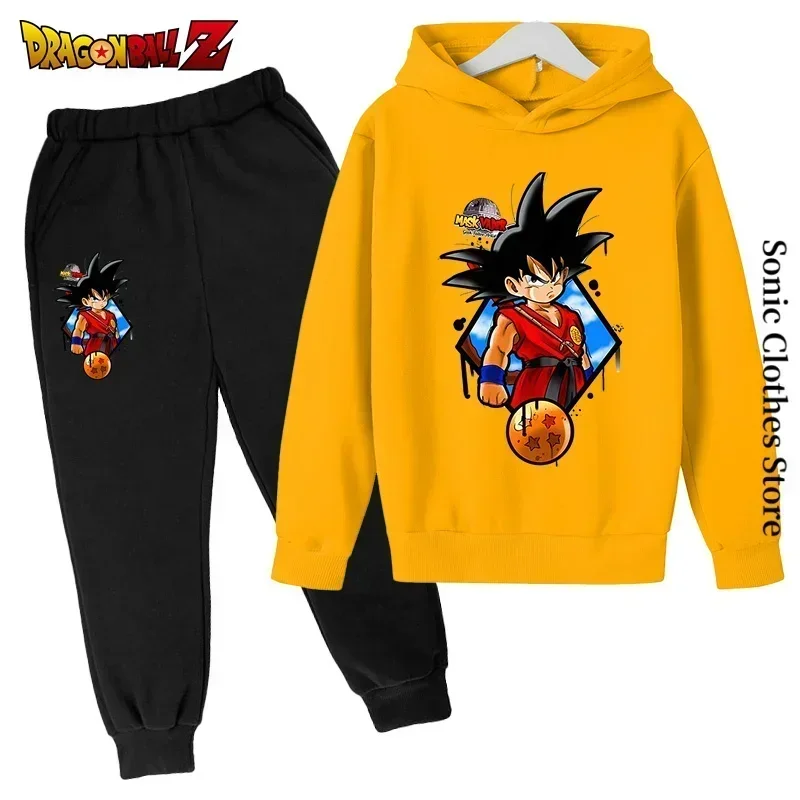 Boys and Girls Seven Dragon Ball Anime Hoodie Kids Cartoon Goku Sweatshirt Children's Simple Fashion Top Boys and Girls Clothing