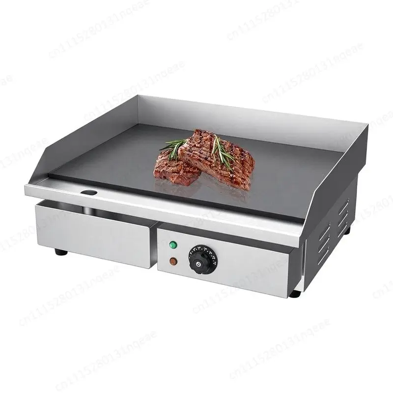 Non-stick Electric Baking Pan Multifunctional Countertop Barbecue Machine Stainless Steel Flat Baking Equipment