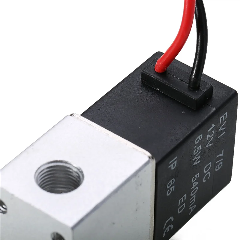 

A01F-10Pc 1/4 дюйма NPT 2-ходовой нормально закрытый клапан 12 В пневматический алюминиевый электрический электромагнитный воздушный клапан