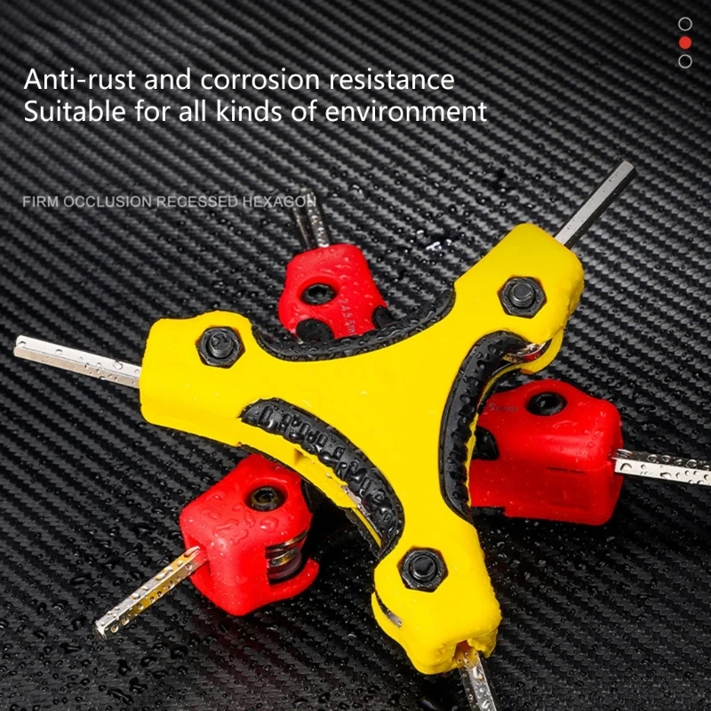 9 In 1 Trigeminal Key Set 1.5/2/2.5/3/4/4.5/5/5.5/6mm Hexagon Wrench Hand Tools Bicycles Maintenance Wrench Tools