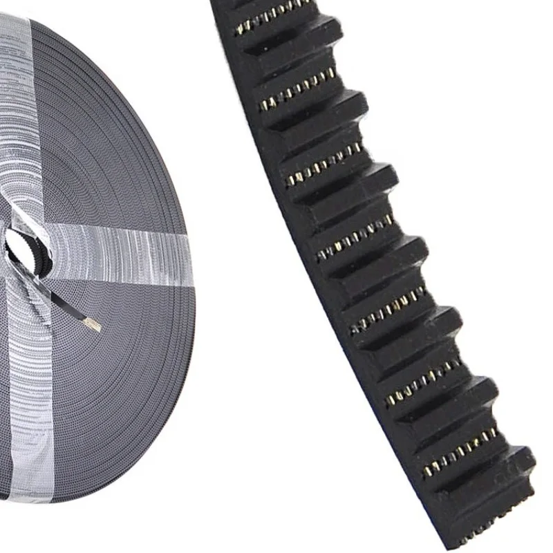 Timing Belt Width 10mm XL type Polyurethane With Steel Wire Color Black Open Belt