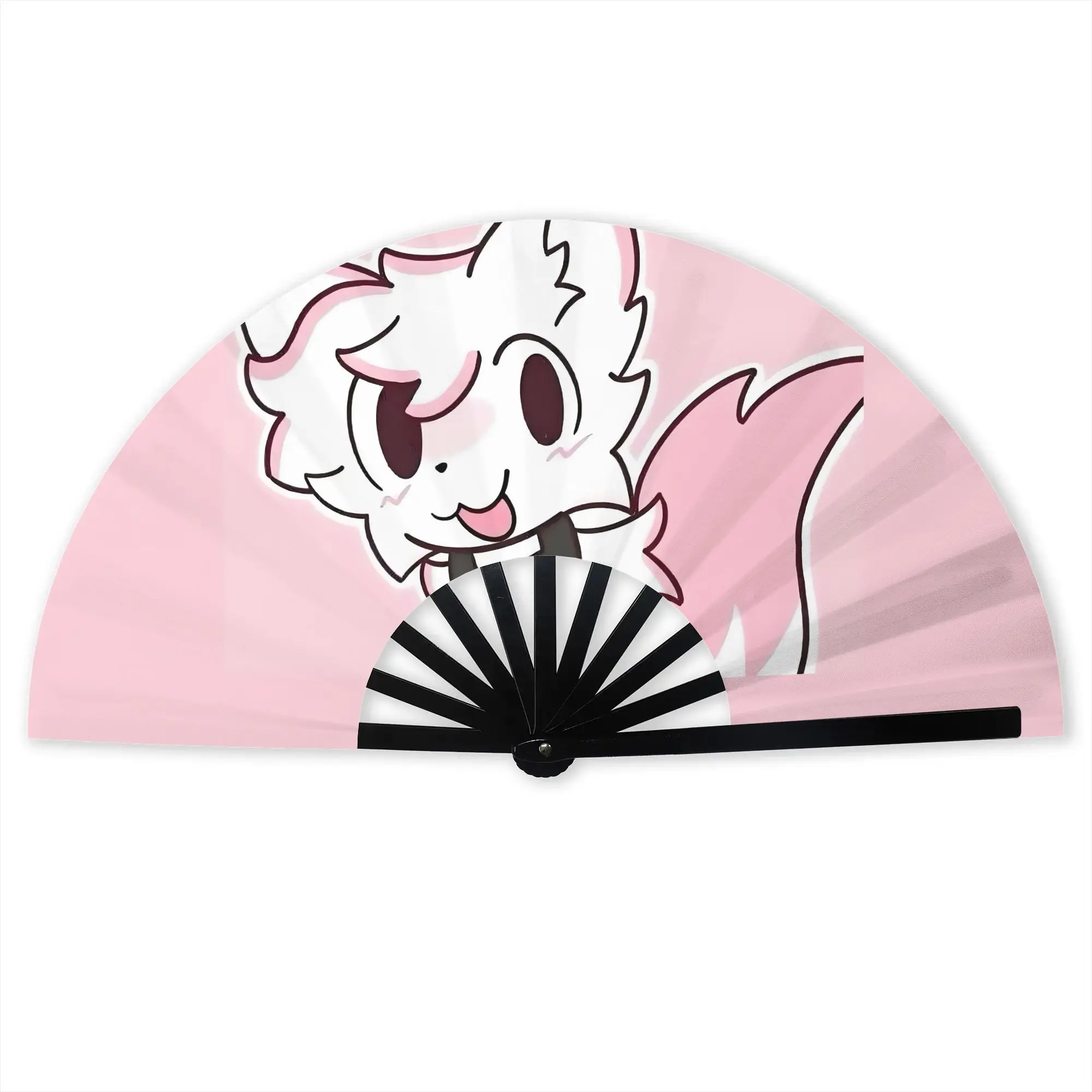 Kawaii Furry Cat Silly Hand Fan Promotional Gift Wedding Boykisser Durable Folding Fans Novelty Bulk Pack Fan