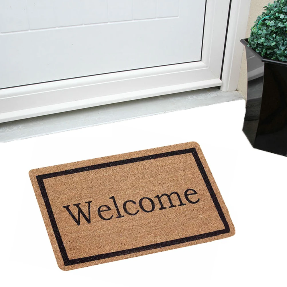 

1pc Absorbent Anti-slip Mat Natural Rubber Durable Floor Pad Door Rug Non-fade Ventilated Gate Carpet Skid-proof Wearproof Home