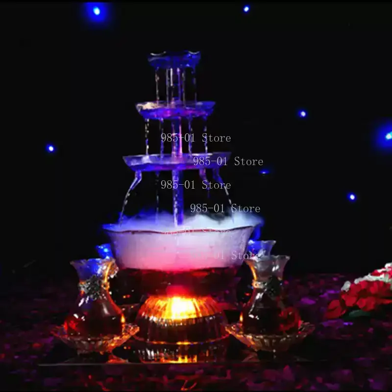 Red Wine Champagne 3-Tier Waterfall Machine Party Fountain Juice Drink Beer Dispenser