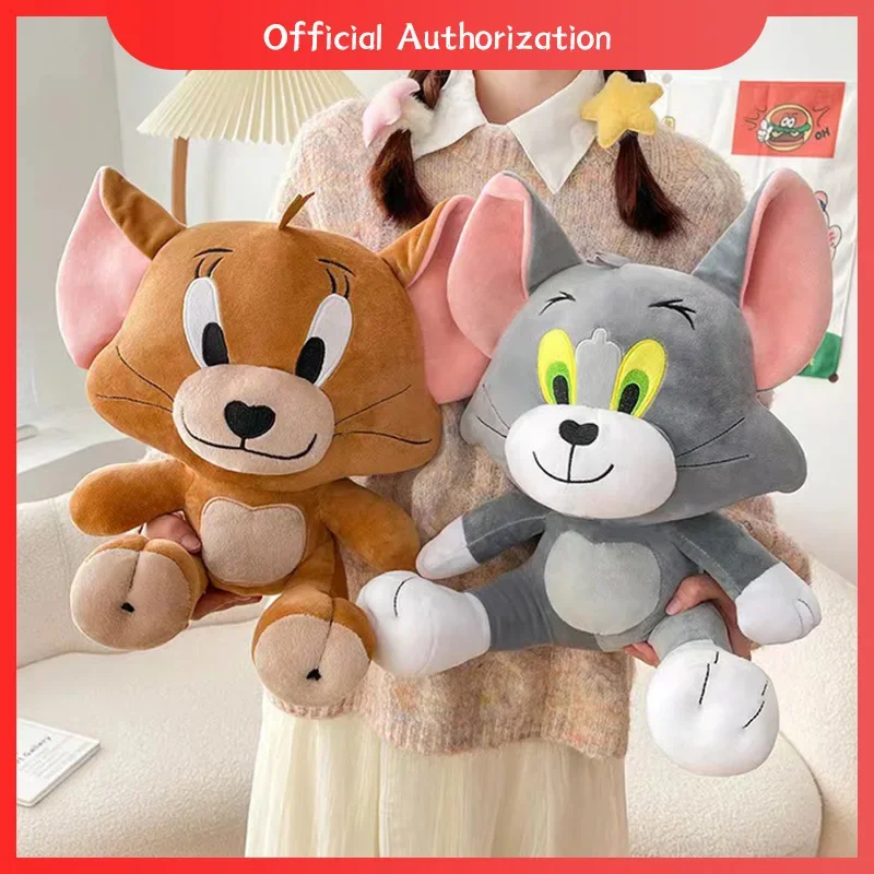 40CM-60CM Tom and Jerry Cartoon Cute Mouse Plush Toy Anime Cat Stuffed Doll Collection Memorable Souvenir Kawaii Birthday Gift