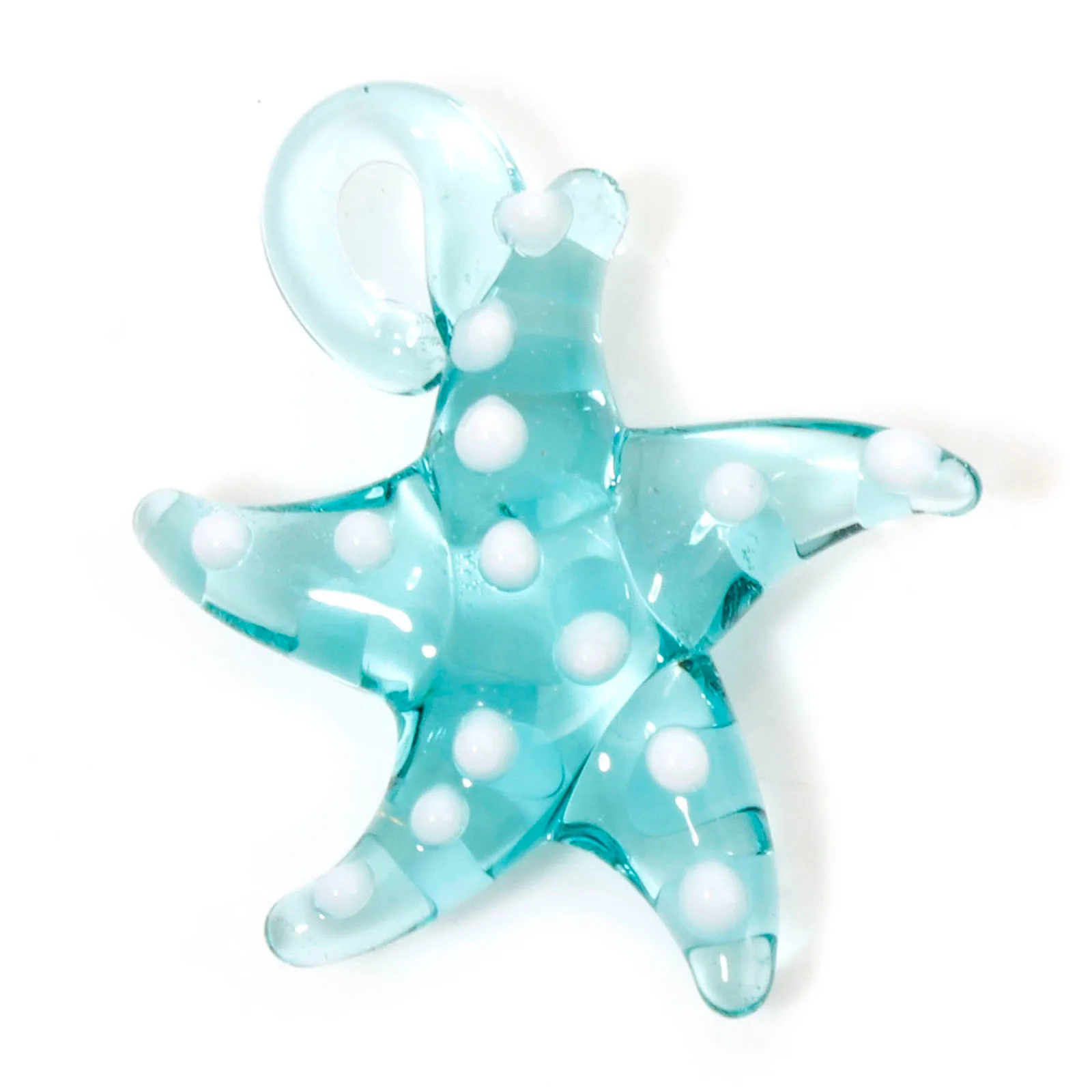 2PCs Starfish Lampwork Glass Pendant Charms DIY Making Necklace Jewelry Tiny Statue Ornaments Aquarium Decor  Accessories