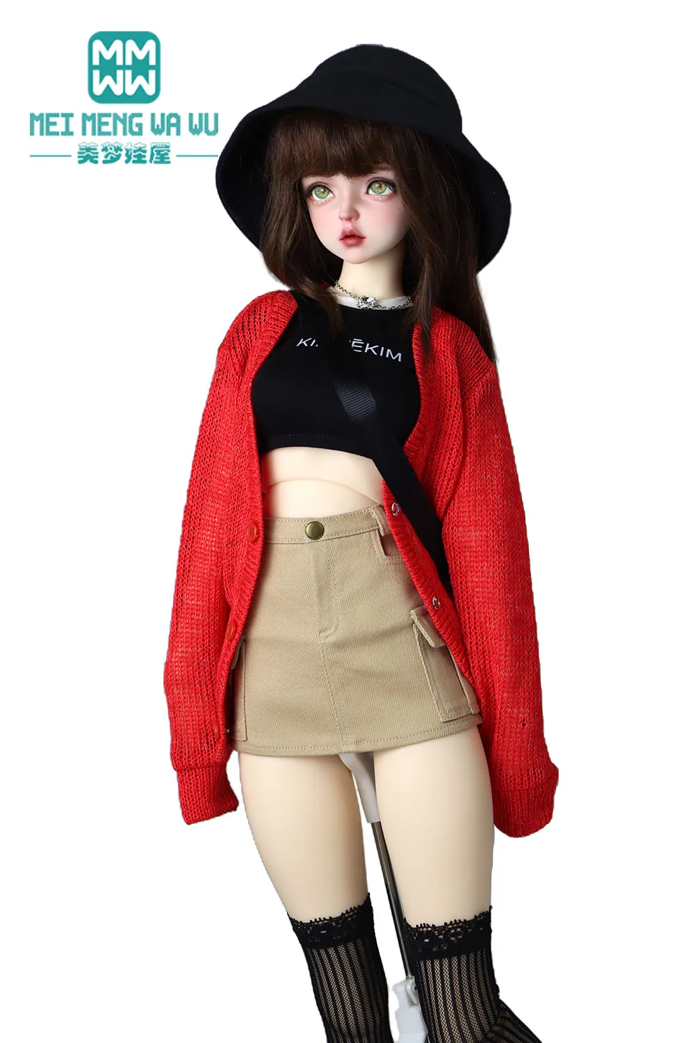 BJD Doll clothes Fashion jeans, wool cardigans, hats for 58--60CM 1/3 BJD DD SD toys Ball Jointed Doll accessories