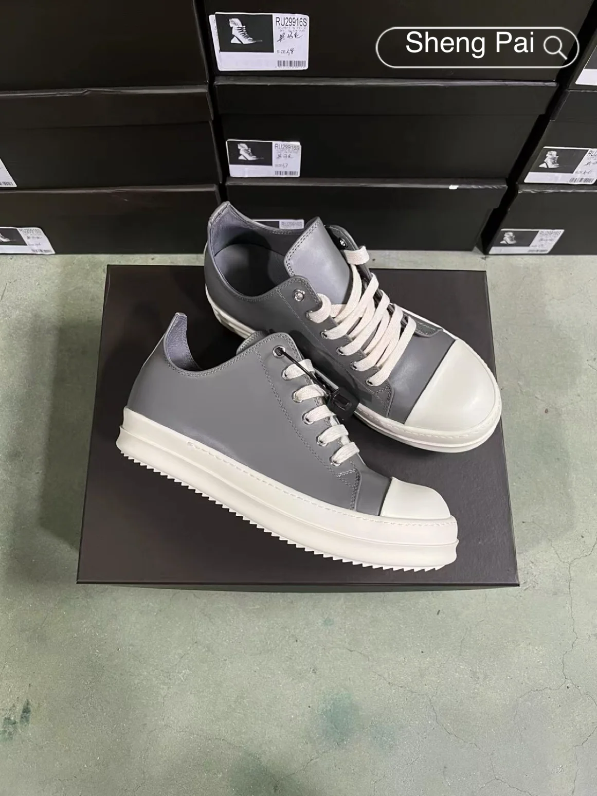 Men Shoes Leather Casual Shoes For Men Ricks Low Top Men's Sneakers Luxury Women's Ankle Shoes Elephant Grey Lace-up Design Flat