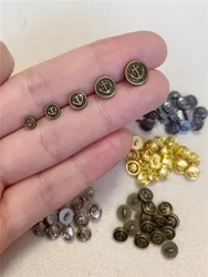 50Pcs 4/5/6/7/8mm Mini Doll Metal Buttons Belt Buckle for DIY Bags Shoes Clothes Handmade Clothing Sewing Accessories