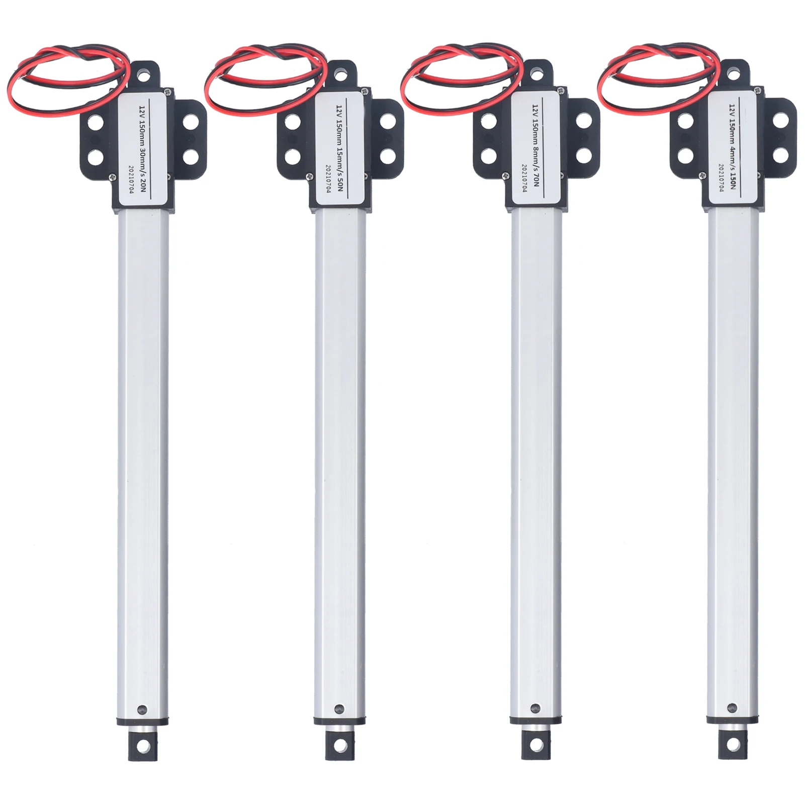 ตัวกระตุ้นเชิงเส้น ระยะชัก 150 มม. ความเร็วสูง เสียงรบกวนต่ำ ป้องกันไฟฟ้าลัดวงจร ตัวกระตุ้นเชิงเส้นไฟฟ้าขนาดเล็ก ตัวกระตุ้นการเคลื่อนที่เชิงเส้น