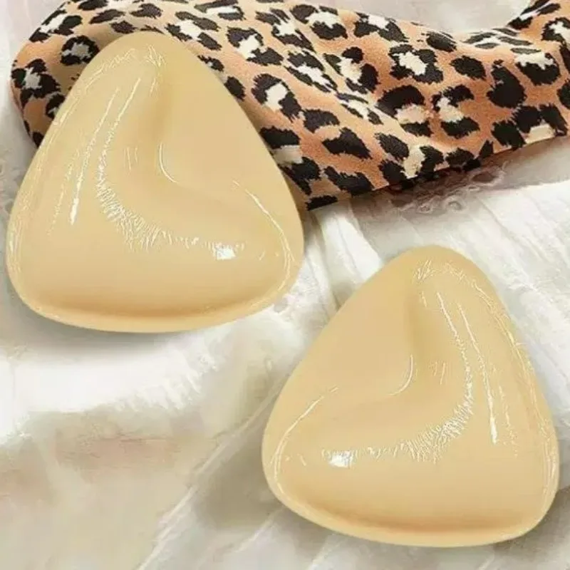Thicken Chest Push Up Sticky Bra Double Sided Women Swimsuit Bikini Removeable Silicone Self-adhesive Cup Enhancer Chest Pad