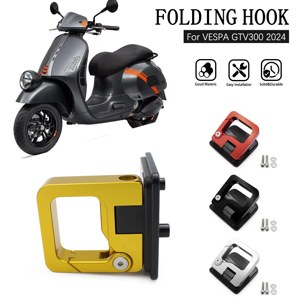 Para GTS300 2024 para Vespa GTS 300 Super GTV300 GTV 300 gancho para casco de motocicleta bolsa de equipaje gancho soporte colgador