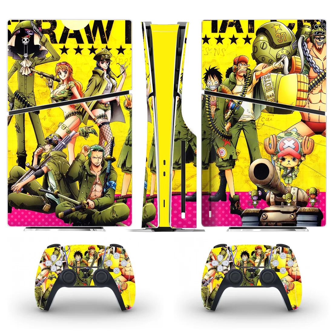 Новинка, стикеры в стиле аниме Luffy Gear 5 PS5, Обложка для консоли и 2 контроллера, новинка, виниловый тонкий диск PS5