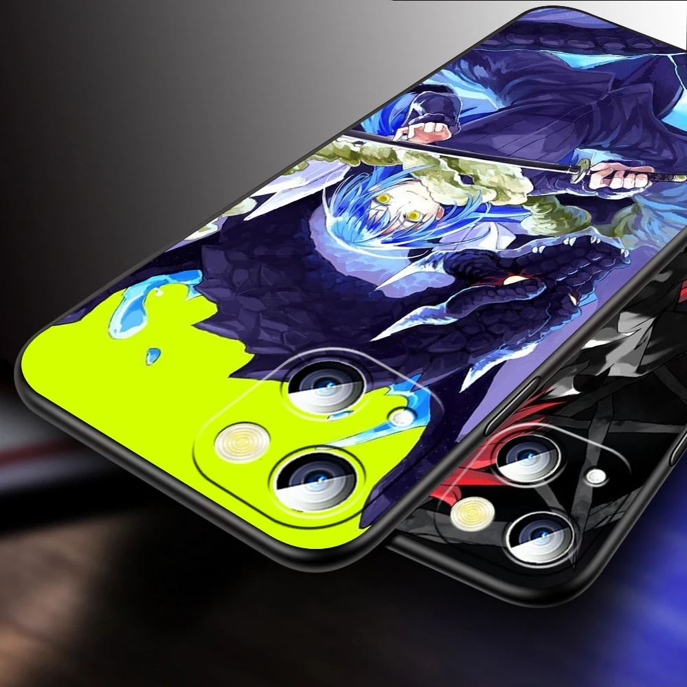 T-That Time I Got Reincarnated As A Slime Cool For iPhone 15 14 13 12 11 XS XR X 8 7 SE Pro Max Plus Mini Black TPU Phone Case