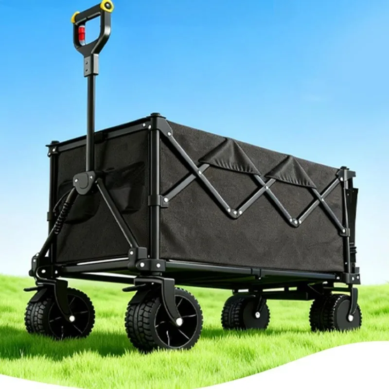 Intelligent electric camper can ride folding outdoor picnic moving trolley can walk pet walking baby artifact