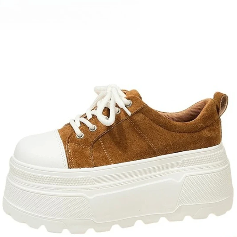 

Women 8CM Platform Sneakers Casual Outdoor Simple Design Skateboard Comfortable Lace Up Sneakers Running Sports Shoes Female