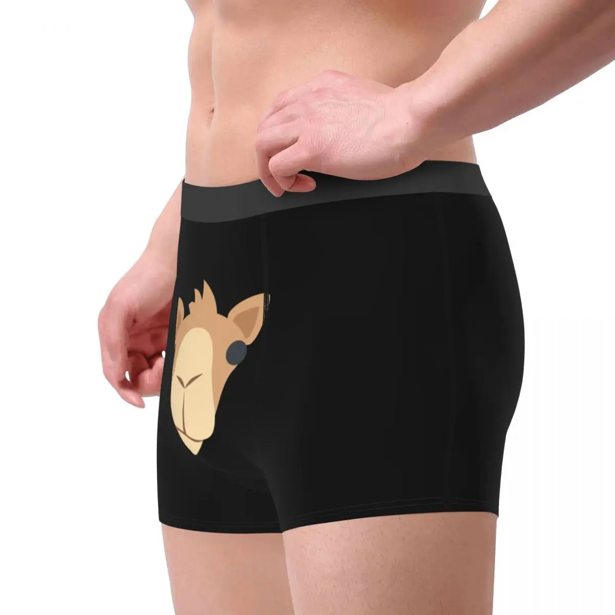 Men Dromedary Camel Face Arabian Underwear Funny Animal Humor Boxer Briefs Shorts Panties Male Soft Underpants S-XXL