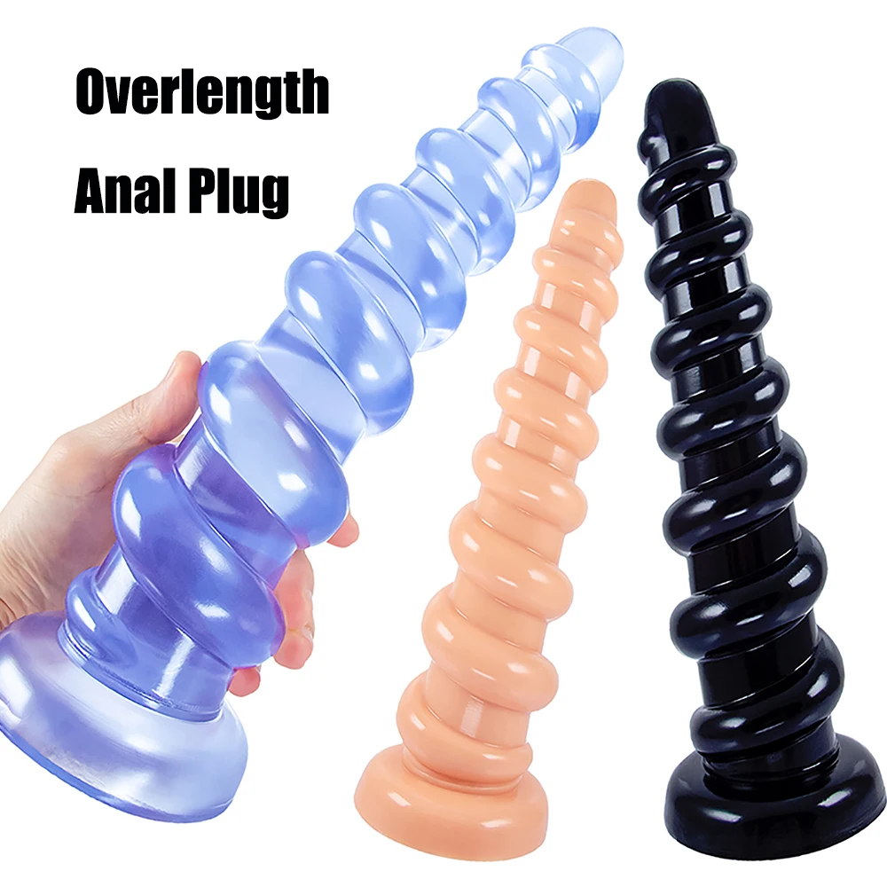 Overlength Anal Plug Dildos Stimulate Anus Vagina Long Butt Plug Masturbator Soft Penis Anal Dilator Sex Toys for Women and Men