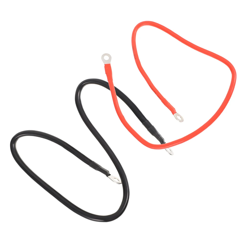 

Truck Cables Automotive Solar RV Marine High Conductivity Durable Copper Wires Black Red Pair Easy Installation