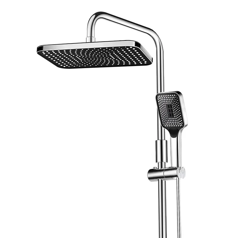High-Pressure Rainfall Shower Head Set | Large Overhead Spray + Handheld | Boosted Water Flow for Home Bathing