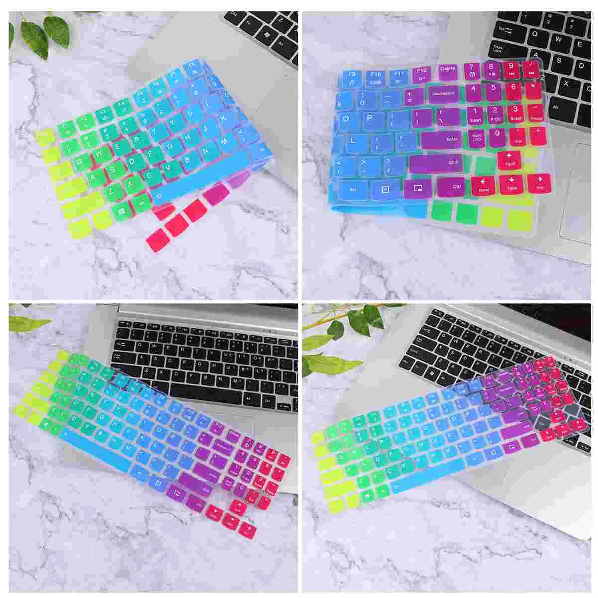 156 Inches Keyboard Protector Silicone Keyboard Protective Cover Compatible for Laptop R720 (Rainbow)