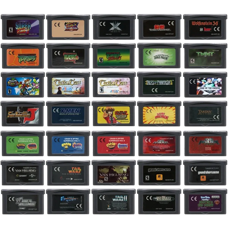 

GBA 32 Bit Video Game Cartridge Tomato Adventure Tekken Wars J Ultimate Alliance Games Card for GBA/SP
